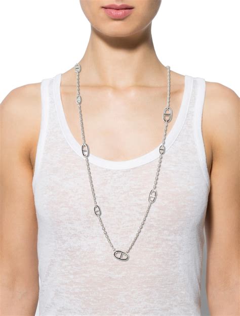 hermes d'ancre necklace|Hermes chaine d'ancre jewellery.